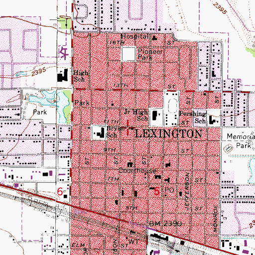 Topographic Map of Northside Church of Christ, NE