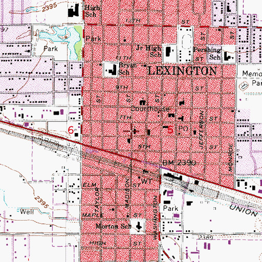 Topographic Map of Berean Fundamental Church, NE