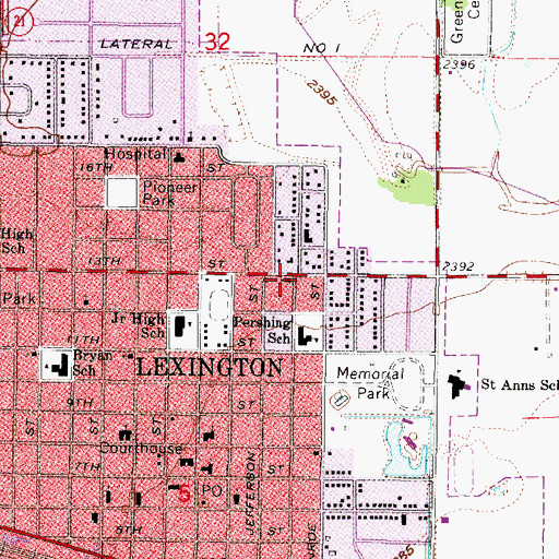 Topographic Map of Church of Christ, NE