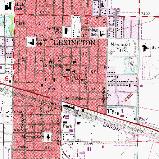 Topographic Map of Saint Anns Catholic Church, NE