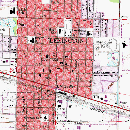 Topographic Map of Trinity Lutheran Church, NE