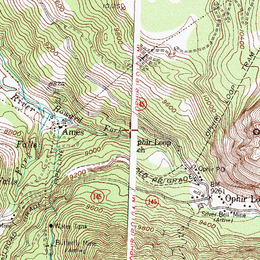 Topographic Map of Ophir Loop School, CO