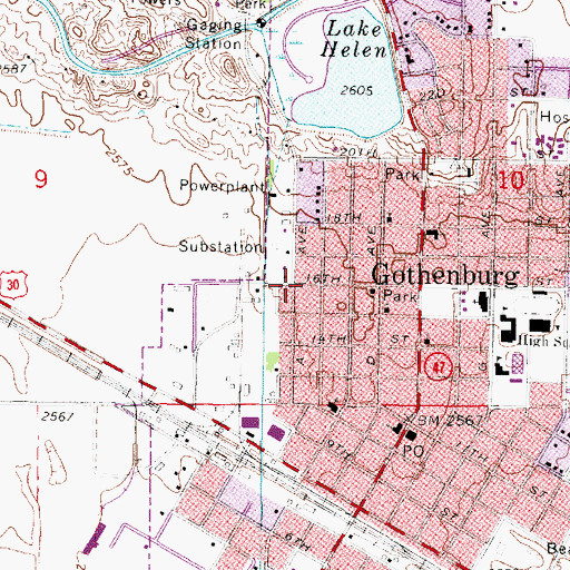 Topographic Map of Nebraska Salt and Grain Company Elevator, NE