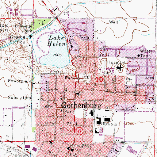 Topographic Map of E G West Park, NE