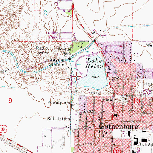 Topographic Map of Veterans War Memorial, NE