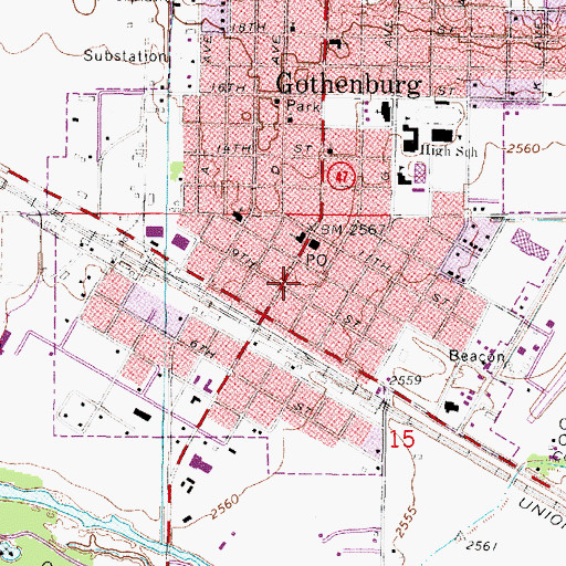 Topographic Map of Faith Chapel, NE