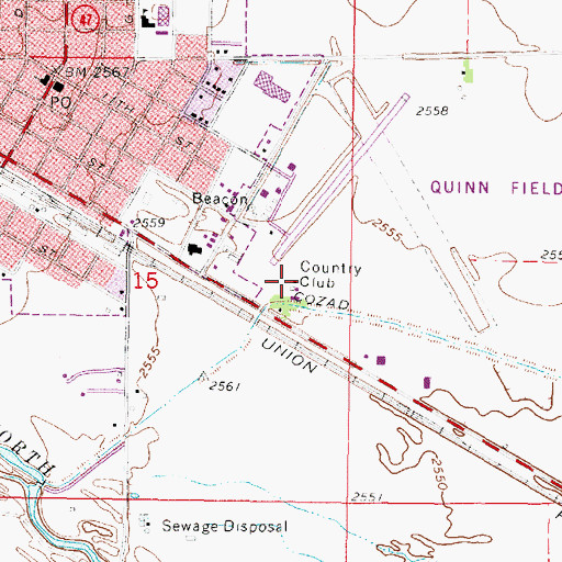 Topographic Map of Gothenburg Golf Course, NE