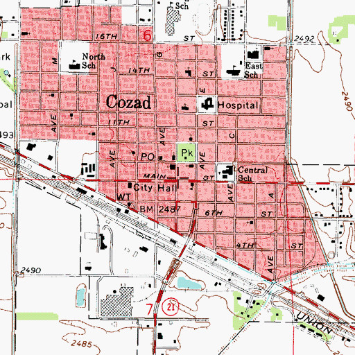 Topographic Map of One Hundredth Meridian Museum, NE
