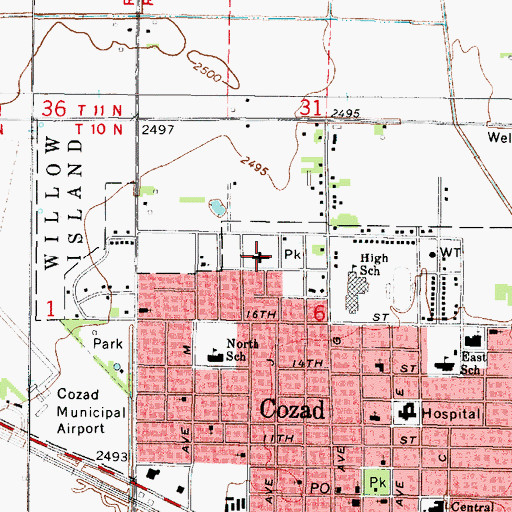Topographic Map of Southview Manor Care Center, NE