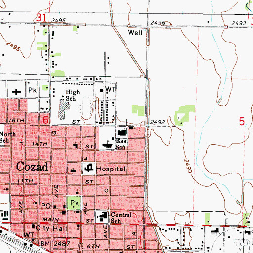 Topographic Map of Saint Christopher Episcopal Church, NE