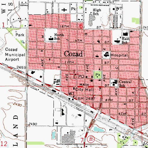 Topographic Map of First Church of the Nazarene, NE