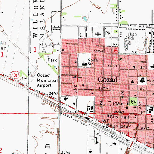 Topographic Map of Christ the King Catholic Church, NE