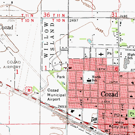 Topographic Map of Berean Fundamental Church, NE