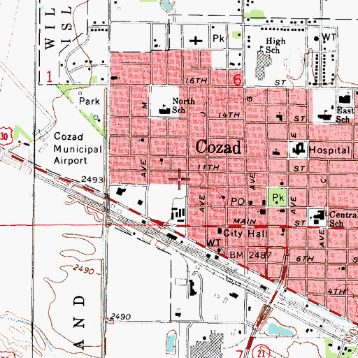 Topographic Map of Primitive Baptist Church, NE