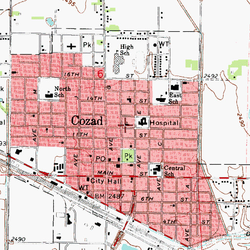 Topographic Map of American Lutheran Church, NE