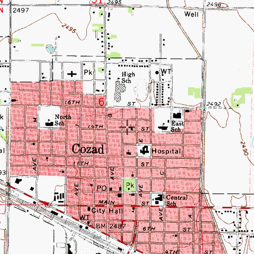 Topographic Map of Church of God, NE