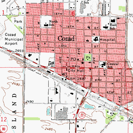 Topographic Map of Saint Johns Lutheran Church, NE