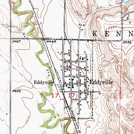 Topographic Map of United Methodist Church, NE