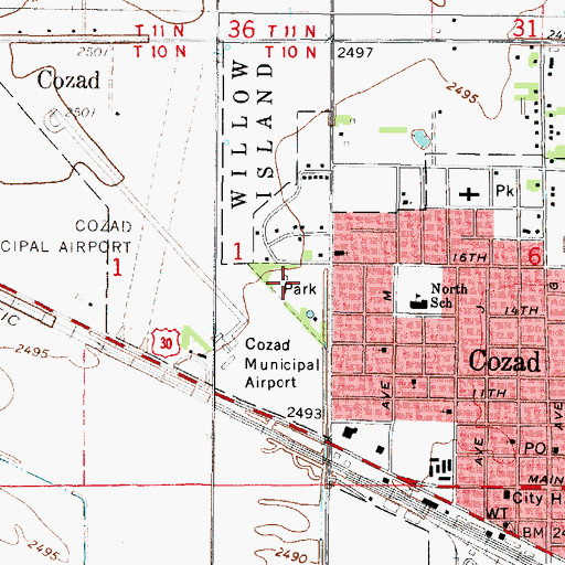 Topographic Map of Muny Park, NE
