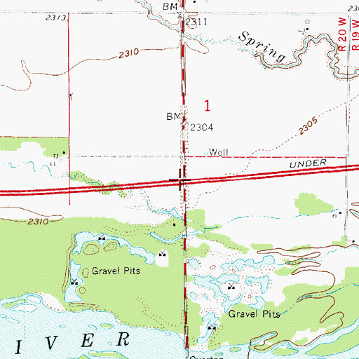 Topographic Map of Interchange 248, NE