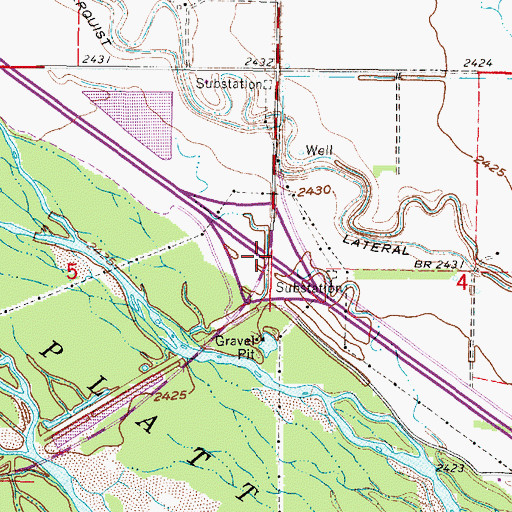 Topographic Map of Interchange 231, NE