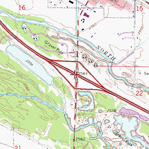 Topographic Map of Interchange 211, NE