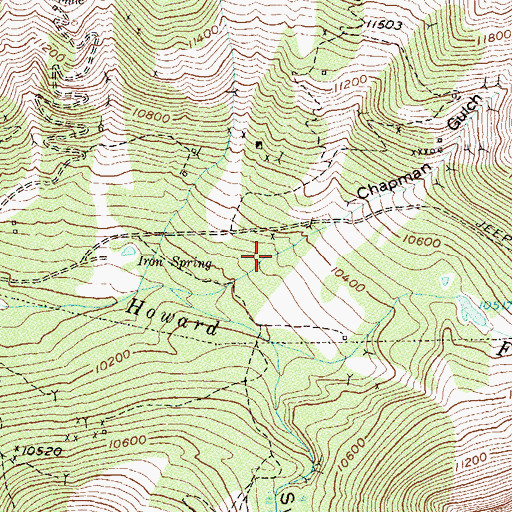 Topographic Map of Chapman Gulch, CO