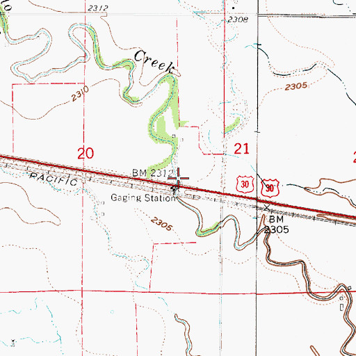 Topographic Map of Tobin Indian Raid Historical Marker, NE