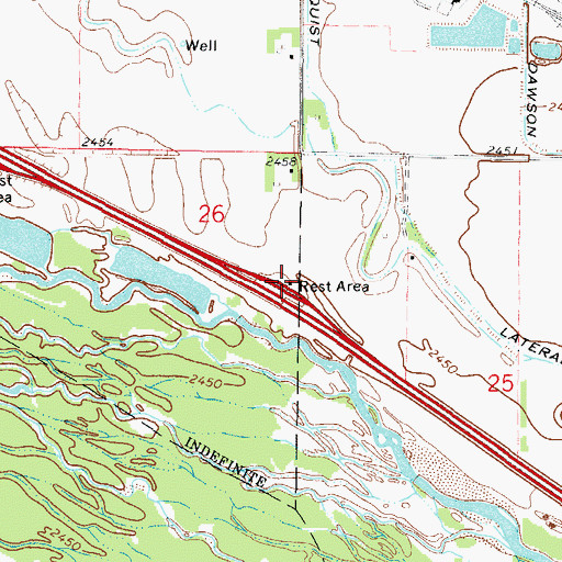 Topographic Map of Cozad Rest Area Westbound, NE