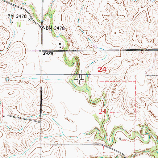 Topographic Map of Township of Kennebec, NE