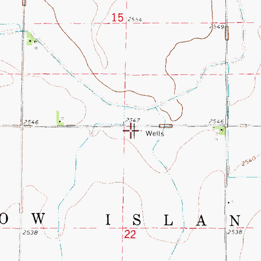 Topographic Map of Township of Willow Island, NE
