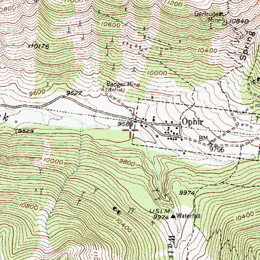 Topographic Map of Waterfall Creek, CO