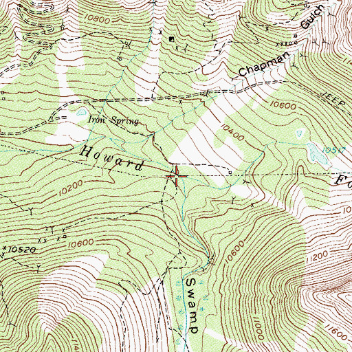 Topographic Map of Swamp Canyon, CO