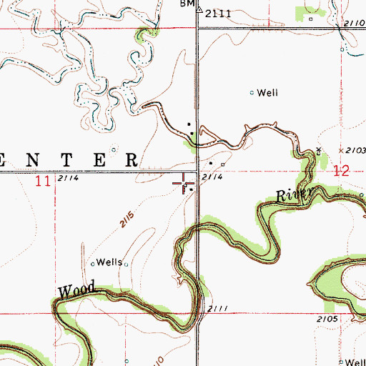 Topographic Map of Nebraska Center Post Office (historical), NE