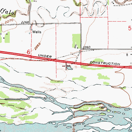 Topographic Map of Blue Hole West Lake, NE