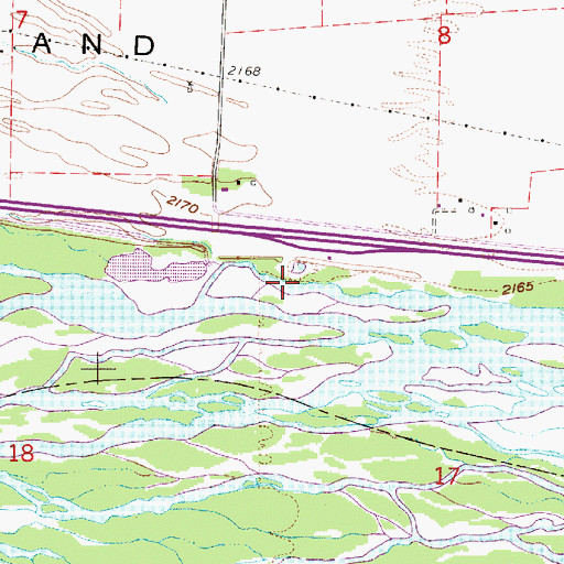 Topographic Map of East Odessa State Wildlife Management Area, NE