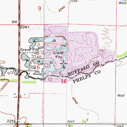 Topographic Map of Sandy Channel State Recreation Area, NE