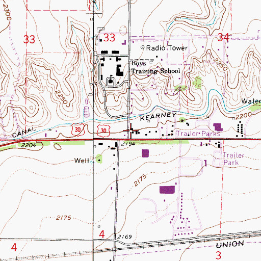 Topographic Map of Trails West Sports Medicine Center, NE