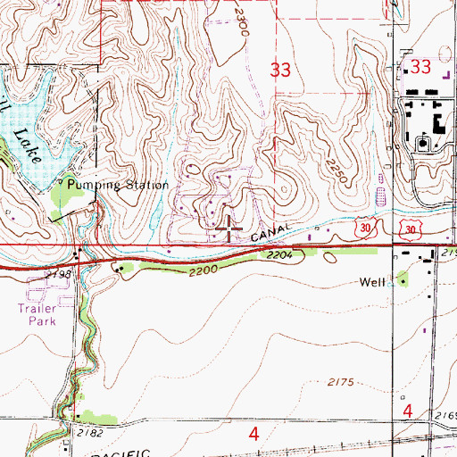 Topographic Map of Cottonmill Mobile Home Court, NE