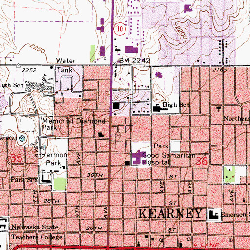 Topographic Map of Saint Johns Good Samaritan Center, NE