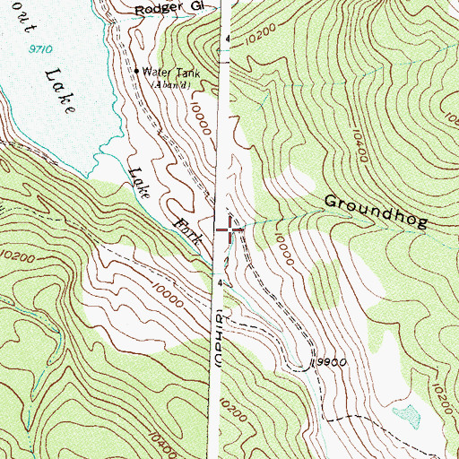 Topographic Map of Groundhog Gulch, CO