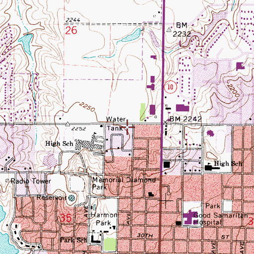 Topographic Map of Kearney Eye Institute, NE