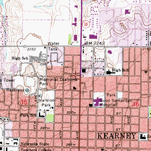 Topographic Map of Heartland Chiropractic Clinic, NE