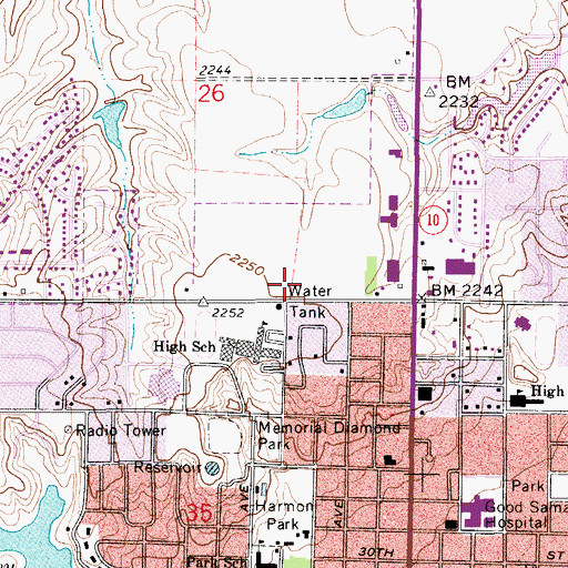 Topographic Map of Family Practice Association Building, NE