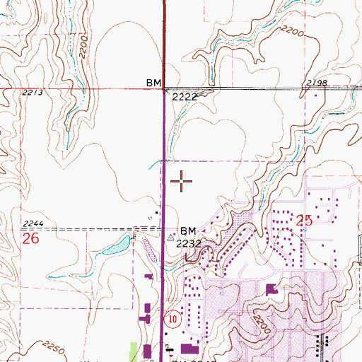 Topographic Map of Hilltop Mall, NE