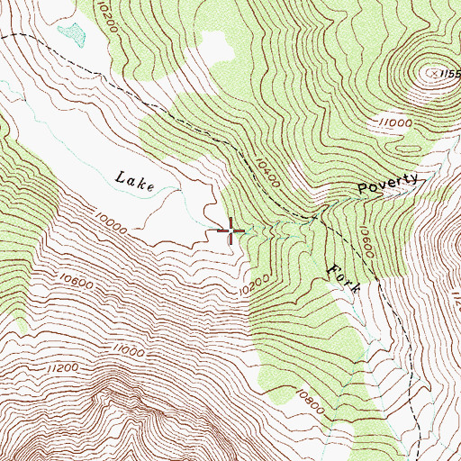 Topographic Map of Poverty Gulch, CO