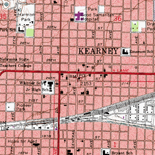 Topographic Map of Museum of Nebraska Art, NE