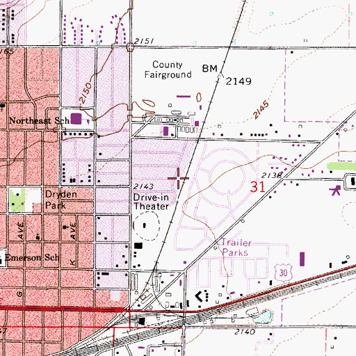 Topographic Map of Church of the Nazarene, NE