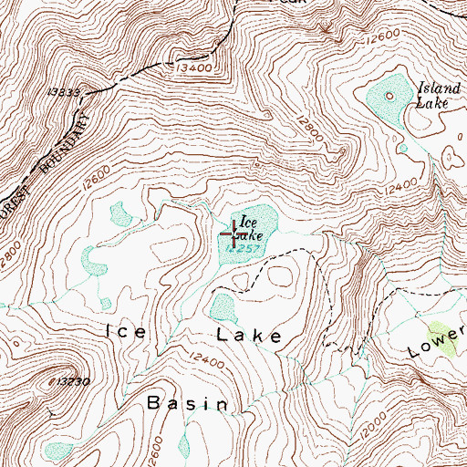 Topographic Map of Ice Lake, CO