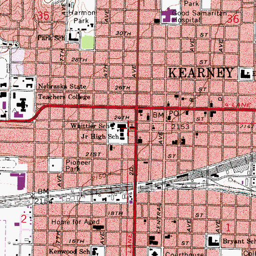 Topographic Map of Saint Lukes Episcopal Church, NE